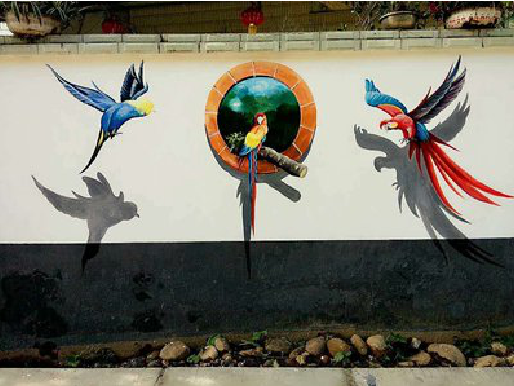 凯里视觉错位-3D墙绘设计