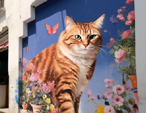 凯里自己绘制有个性的手绘墙