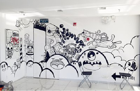 凯里手绘墙并非传统涂鸦。